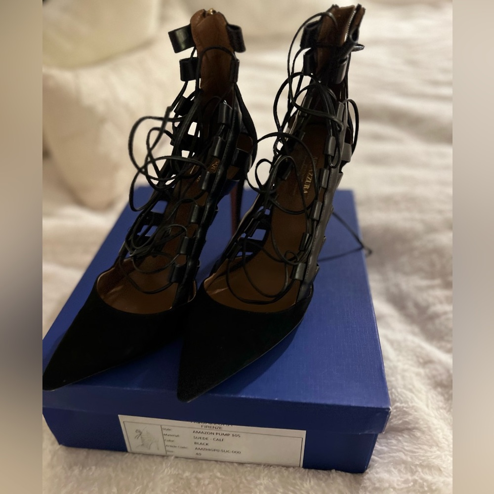 Aquazurra size 40 black worn a few times